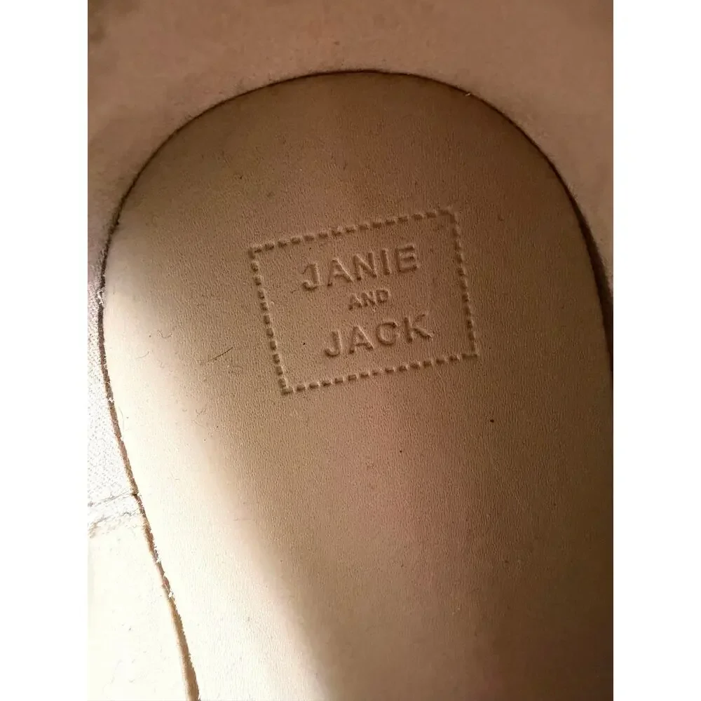 Janie and Jack Leather Penny Loafers Burgundy Brown Dress Shoes Size 3 big kid